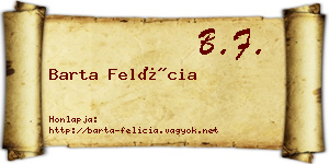 Barta Felícia névjegykártya