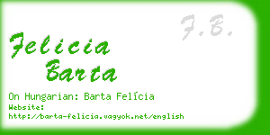 felicia barta business card